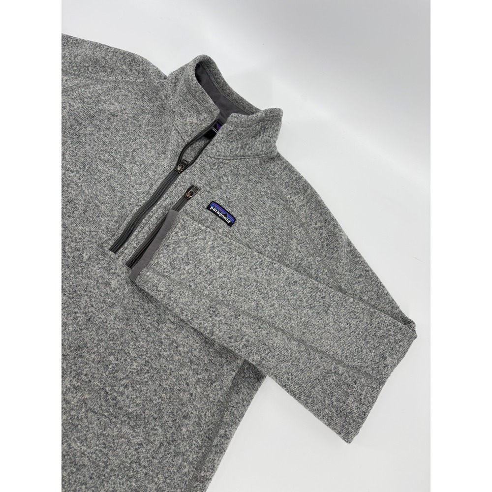 Patagonia Better Sweater 1/4 Zip Fleece Pullover Grey Heather Mens Large